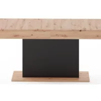 Table de séjour rectangulaire avec allonge naturel HAWAU 2 – 90×180-280max. cm
