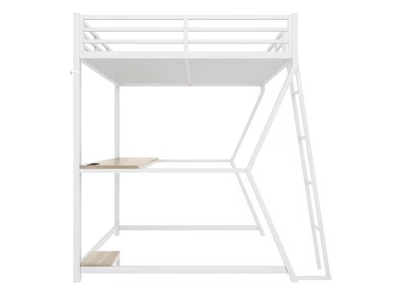 Lit mezzanine 140x200 cm MODFU coloris blanc – Image 7