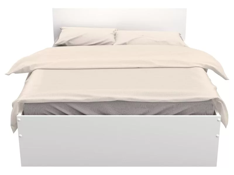 Lit 2 places 140x190 cm POLAR coloris Blanc – Image 4