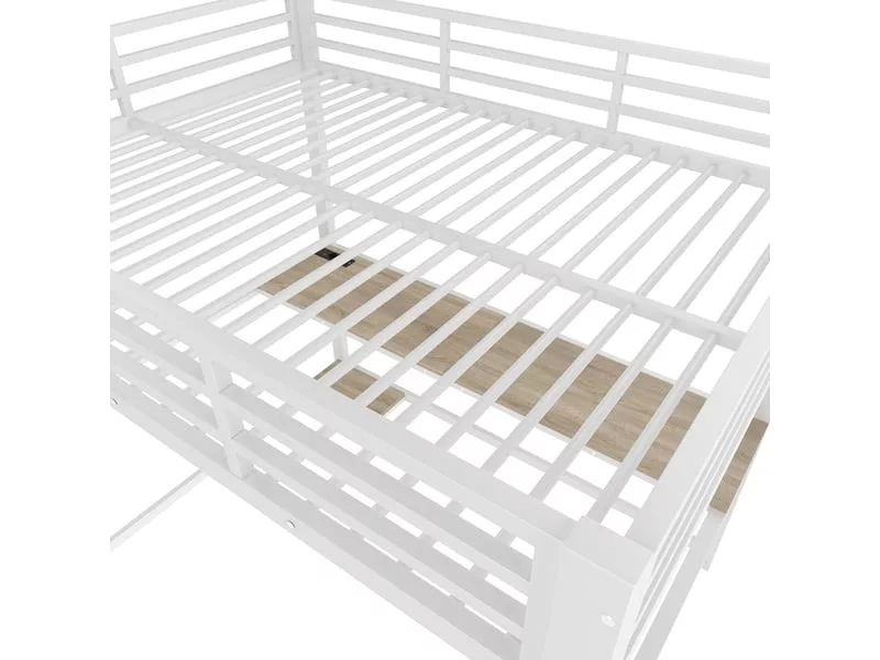 Lit mezzanine 140x200 cm MODFU coloris blanc – Image 8