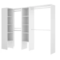Antilope – Grande Armoire effet bois blanc 196×79 cm