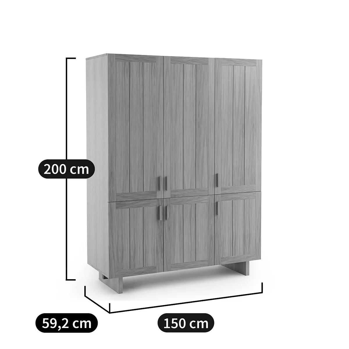 Armoire penderie 6 portes, Lanko – Image 2