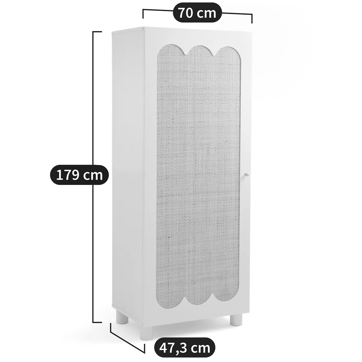Armoire penderie, 1 porte, Ptilu – Image 2