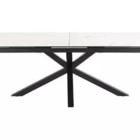 Table de séjour rectangulaire avec allonge blanc HEAVEN – 100×200-240max. cm
