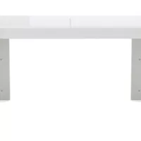 Table de séjour rectangulaire avec allonge blanc NASSAU – 90×136-186max. cm