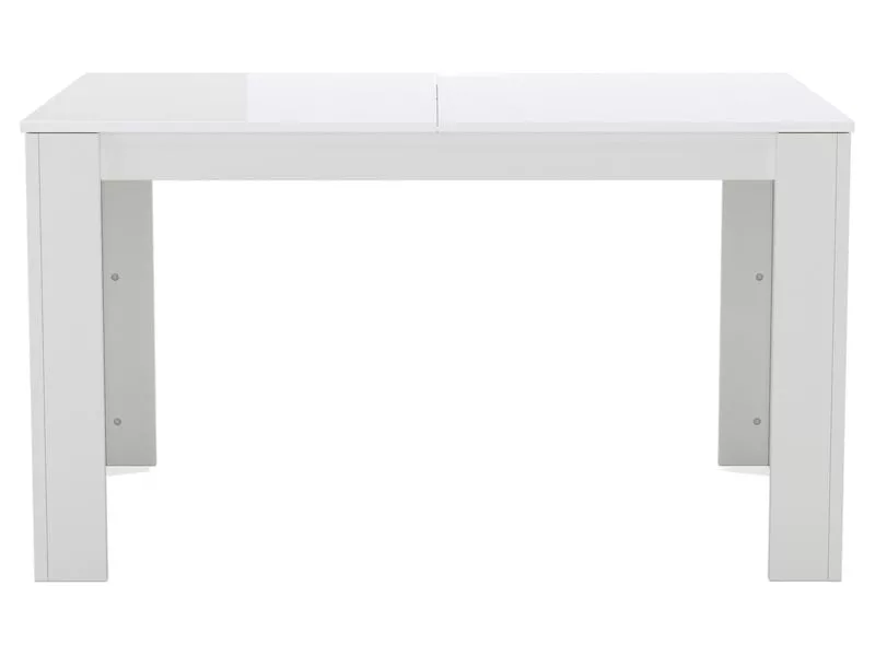 Table de séjour rectangulaire avec allonge blanc NASSAU - 90x136-186max. cm