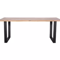 Table de séjour rectangulaire fixe bicolore LIMA 2 – 100×200-200max. cm