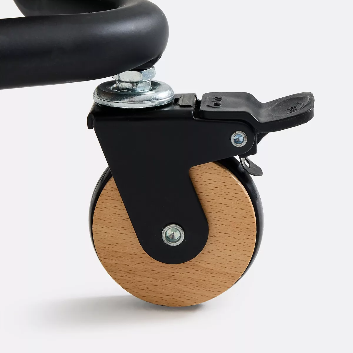 Portant à roulettes en fer et hévéa, Tania – Image 8