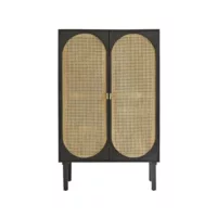 Zulma – Armoire en mindi massif et cannage