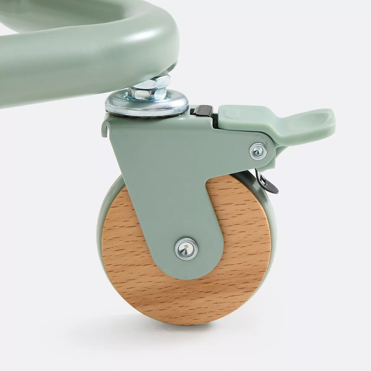 Portant à roulettes en fer et hévéa, Tania – Image 16