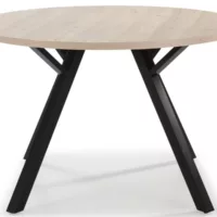 Table de séjour rond(e) fixe bicolore GLORY – 120×120