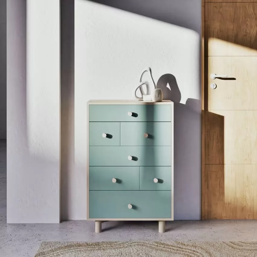 Automn - Chiffonier 5 tiroirs bicolore – Image 5