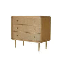 Come – Commode en chêne massif et cannage