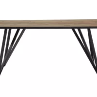 Table de séjour rectangulaire fixe bicolore MYLA – 90×180-180max. cm