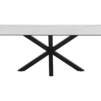 Table de séjour rectangulaire blanc HEAVEN – 100×200-200max. cm