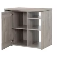 Table de cuisine pivotante avec rangement BOSTON coloris ch�ne gris clair