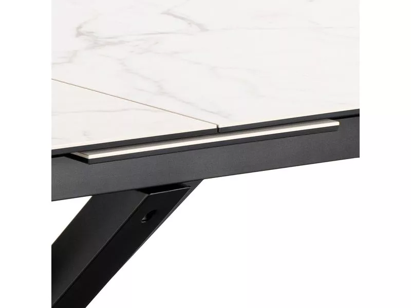 Table de séjour rectangulaire avec allonge blanc HEAVEN - 100x200-240max. cm – Image 8