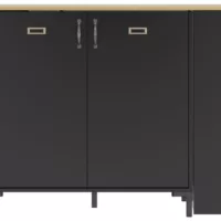 Table de cuisine rectangulaire de cuisine bicolore MANCHESTER – 45×94-115max. cm