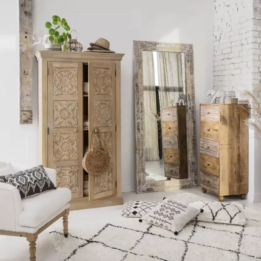 Samoa - Chiffonnier 5 tiroirs en bois de manguier massif – Image 5