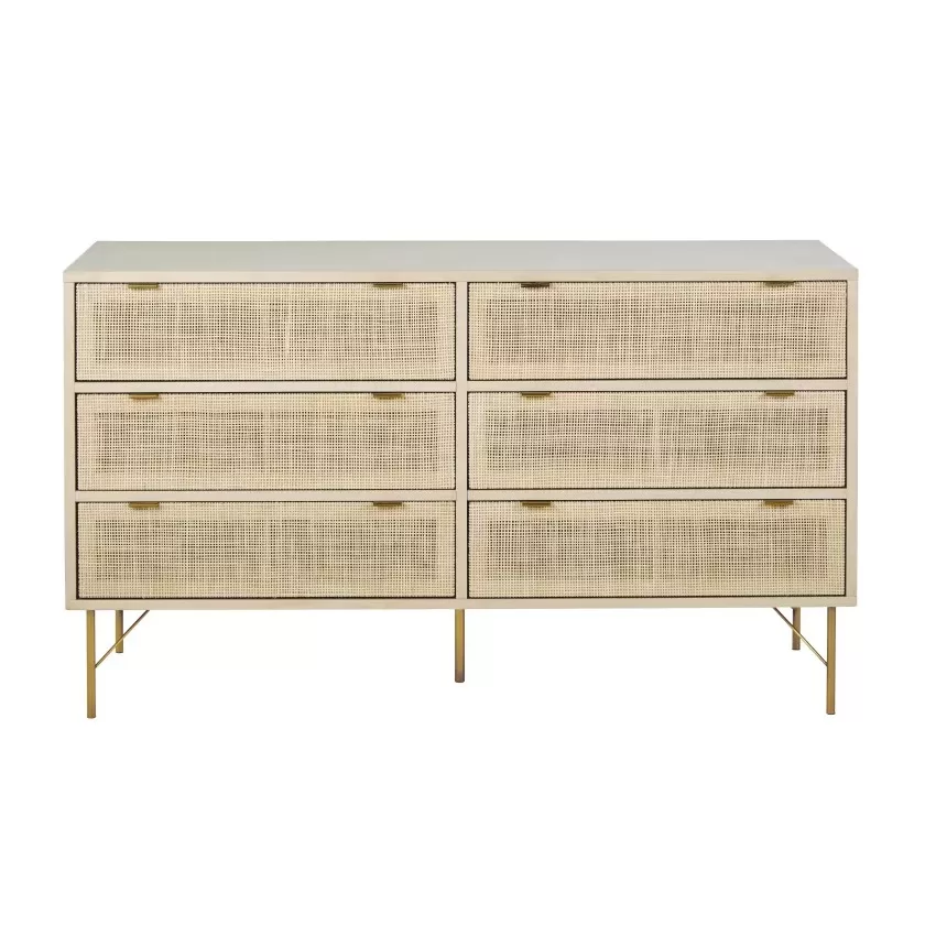 Maisons du Monde Solstice - Commode 3 tiroirs cannage en rotin L90 – Image 10