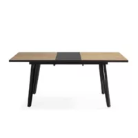 Table de séjour rectangulaire bicolore MYLA – 90×180-220max. cm