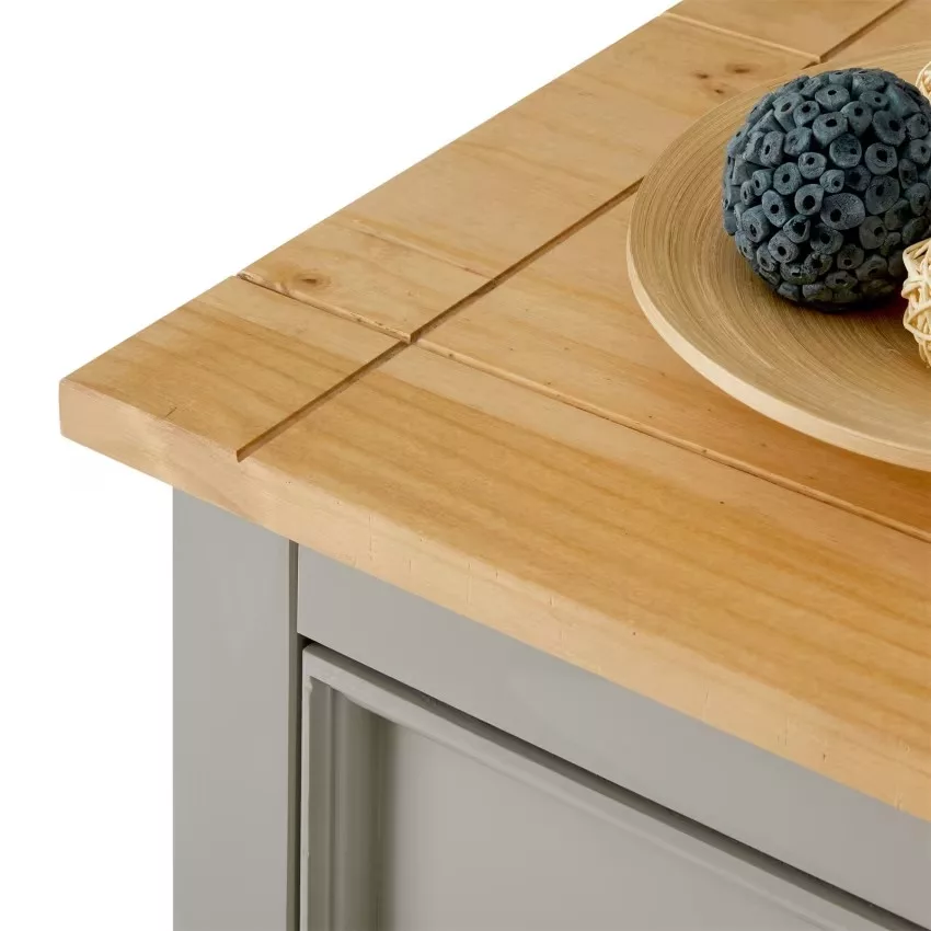 Tequila - Commode 3 tiroirs en bois massif, coloris naturel – Image 5