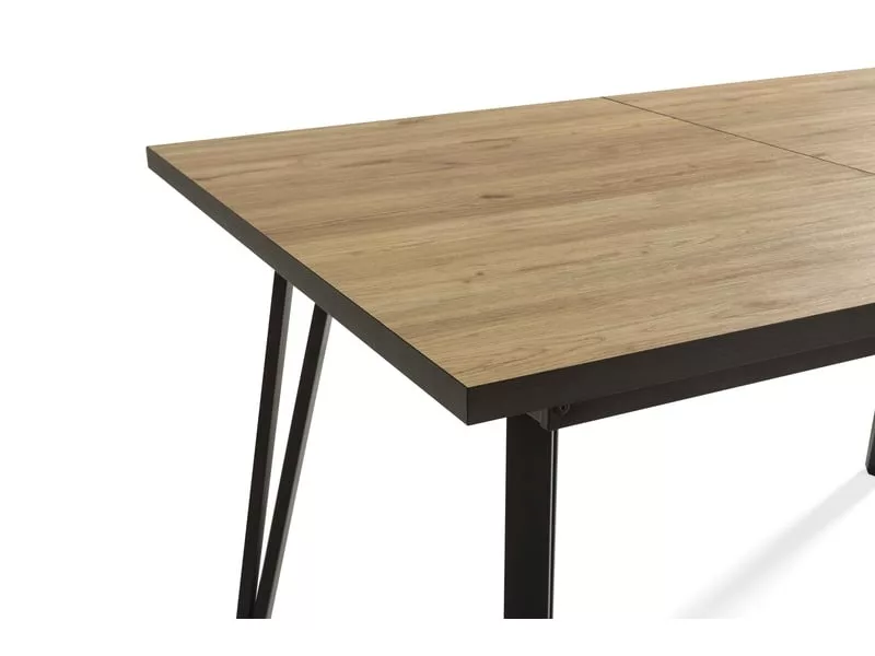 Table de séjour rectangulaire avec allonge bicolore MYLA - 90x140-180max. cm – Image 3