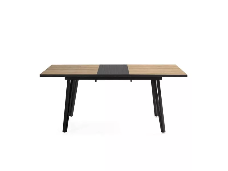 Table de séjour rectangulaire avec allonge bicolore MYLA - 90x140-180max. cm