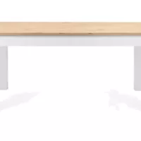 Table de séjour rectangulaire avec allonge bicolore CALAIS – 90×160-215max. cm