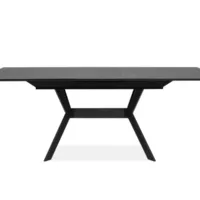 Table de séjour rectangulaire avec allonge noir HARO – 90×160-200max. cm