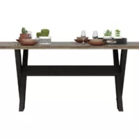 Table de séjour rectangulaire fixe bicolore MALT – 100×200