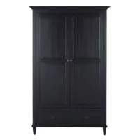 Cambronne – Armoire 2 portes 1 tiroir noire L115