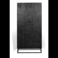 Jeroglifico – Armoire en bois de manguier et pieds en métal