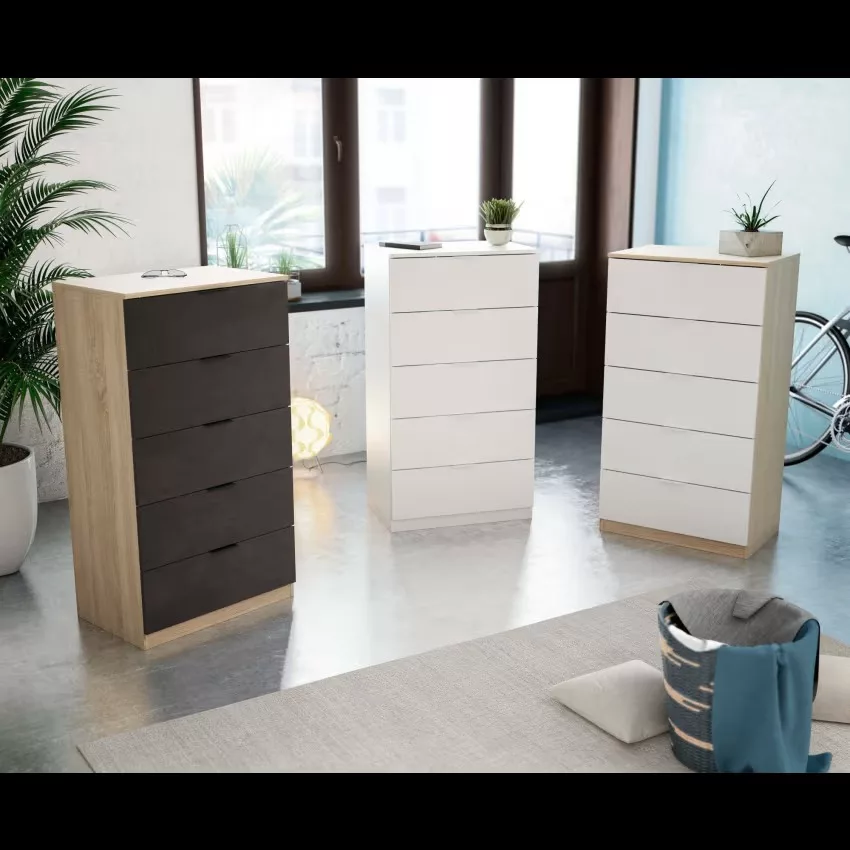 Mesquite - Commode effet bois blanc 60x40 cm – Image 23