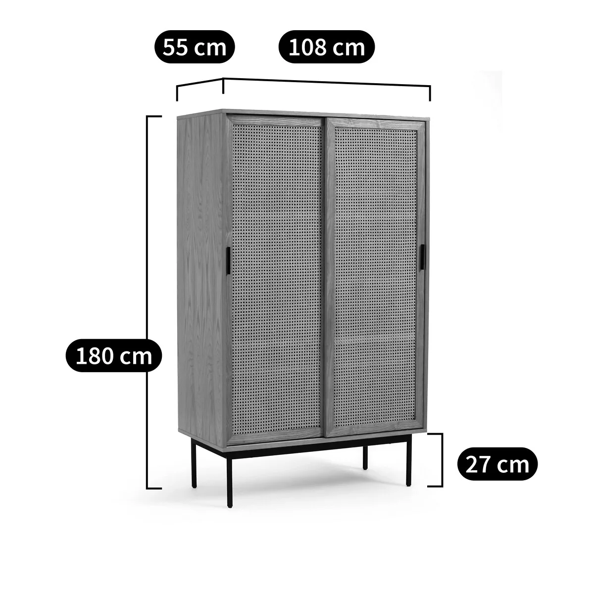 Armoire 2 portes coulissantes Waska – Image 2