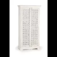 Homéline – Armoire en bois de manguier en blanc