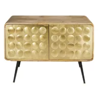 Gatsby – Buffet 2 portes en acier effet doré L117