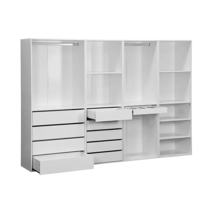 Modulo - Kit dressing modulable avec 4 éléments, blanc