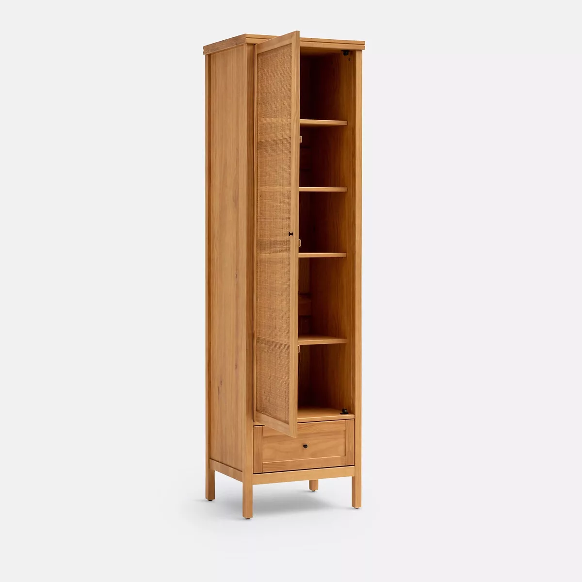 Armoire 1 porte pin massif et cannage, Gabin – Image 4