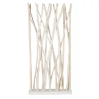 Jungle – Paravent en teck blanc L 87 cm JUNGLE