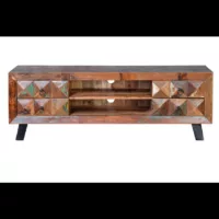 Diamante reciclado – Meuble TV en bois recyclé multicolore