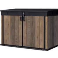 Coffre de jardin WALNUT Signature mega en résine effet bois – coloris noyer – 2020L – KETER