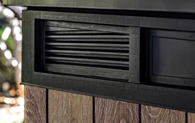 Coffre de jardin WALNUT Signature mega en résine effet bois - coloris noyer - 2020L - KETER – Image 4