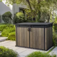 Coffre de jardin WALNUT Signature mega en résine effet bois – coloris noyer – 2020L – KETER
